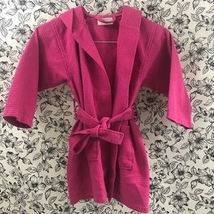 Kids Hooded Pink Robe